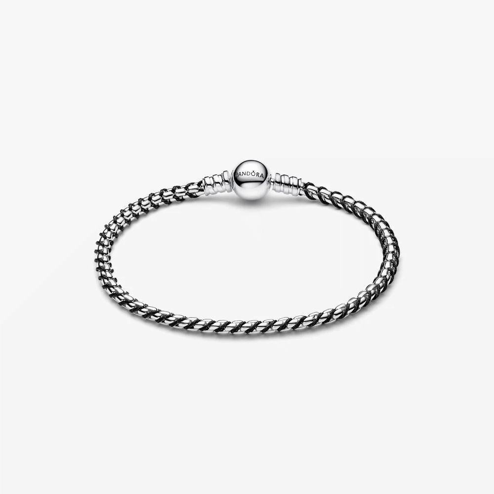 Bracciale Intreccio Tessuto Nero