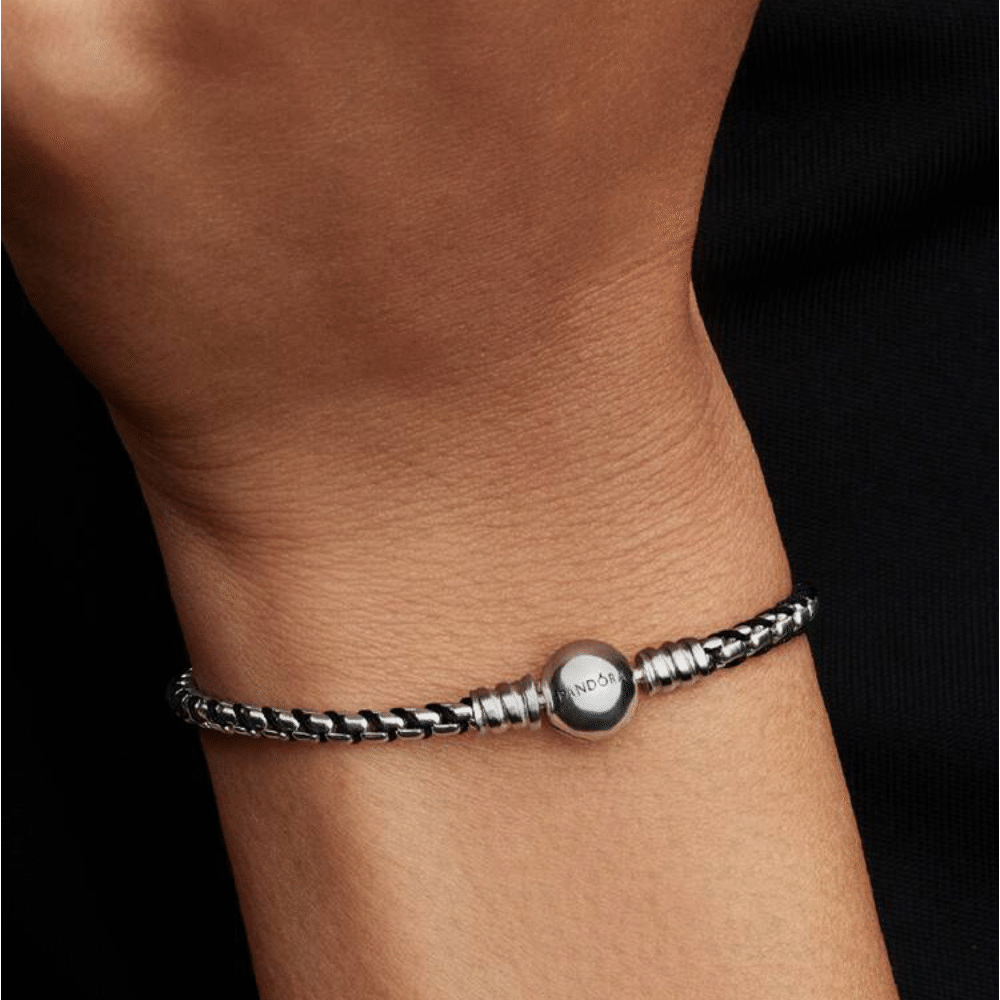 Bracciale Intreccio Tessuto Nero