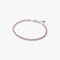 Bracciale Tennis con Pietre Rosa Piccole