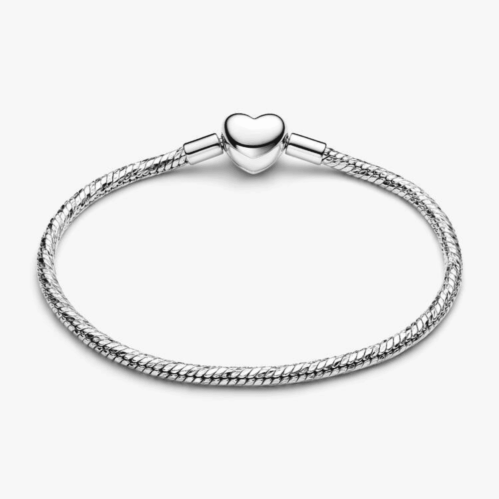 Bracciale Maglia Snake Sfaccettata con Chiusura a Cuore da Incidere