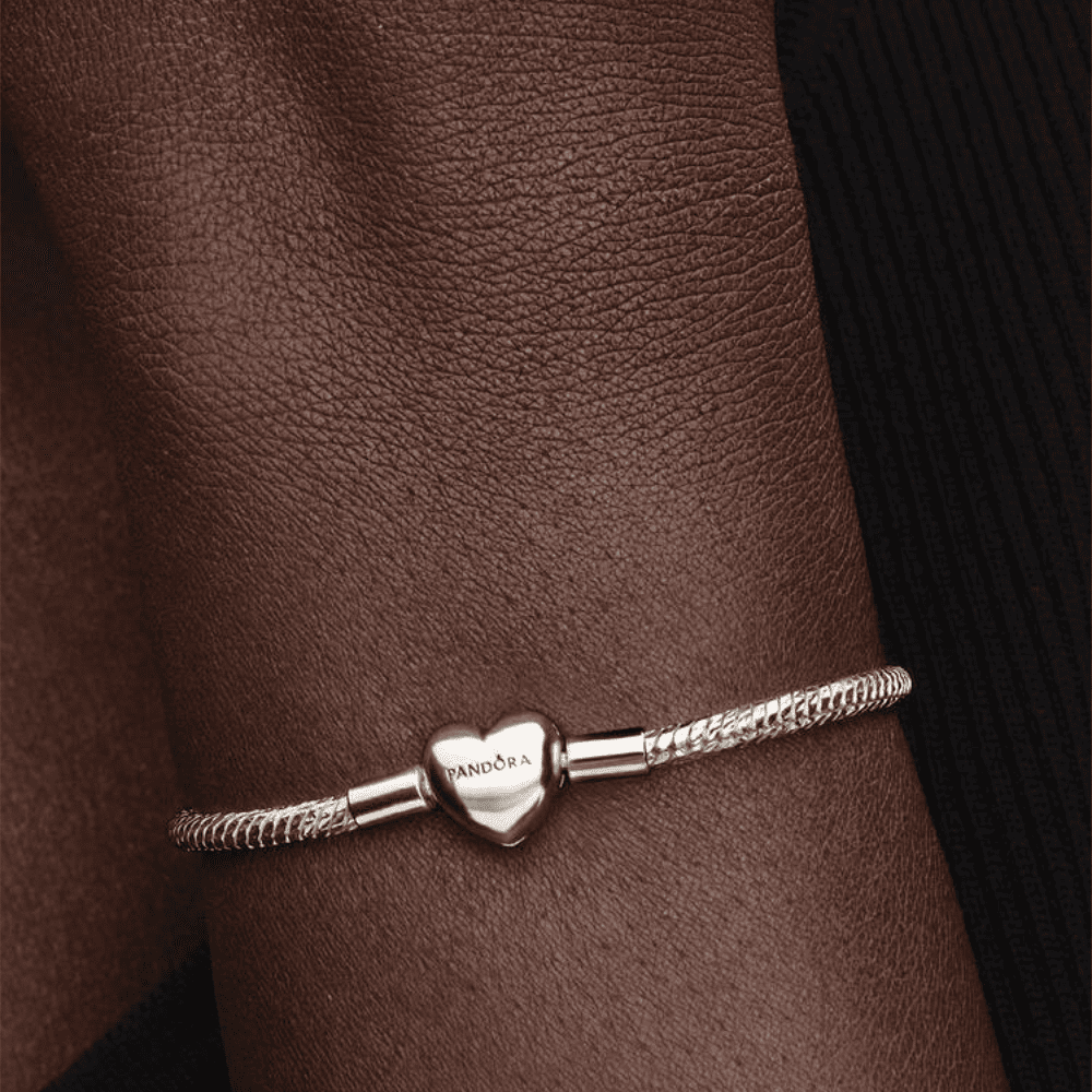 Bracciale Maglia Snake Sfaccettata con Chiusura a Cuore da Incidere