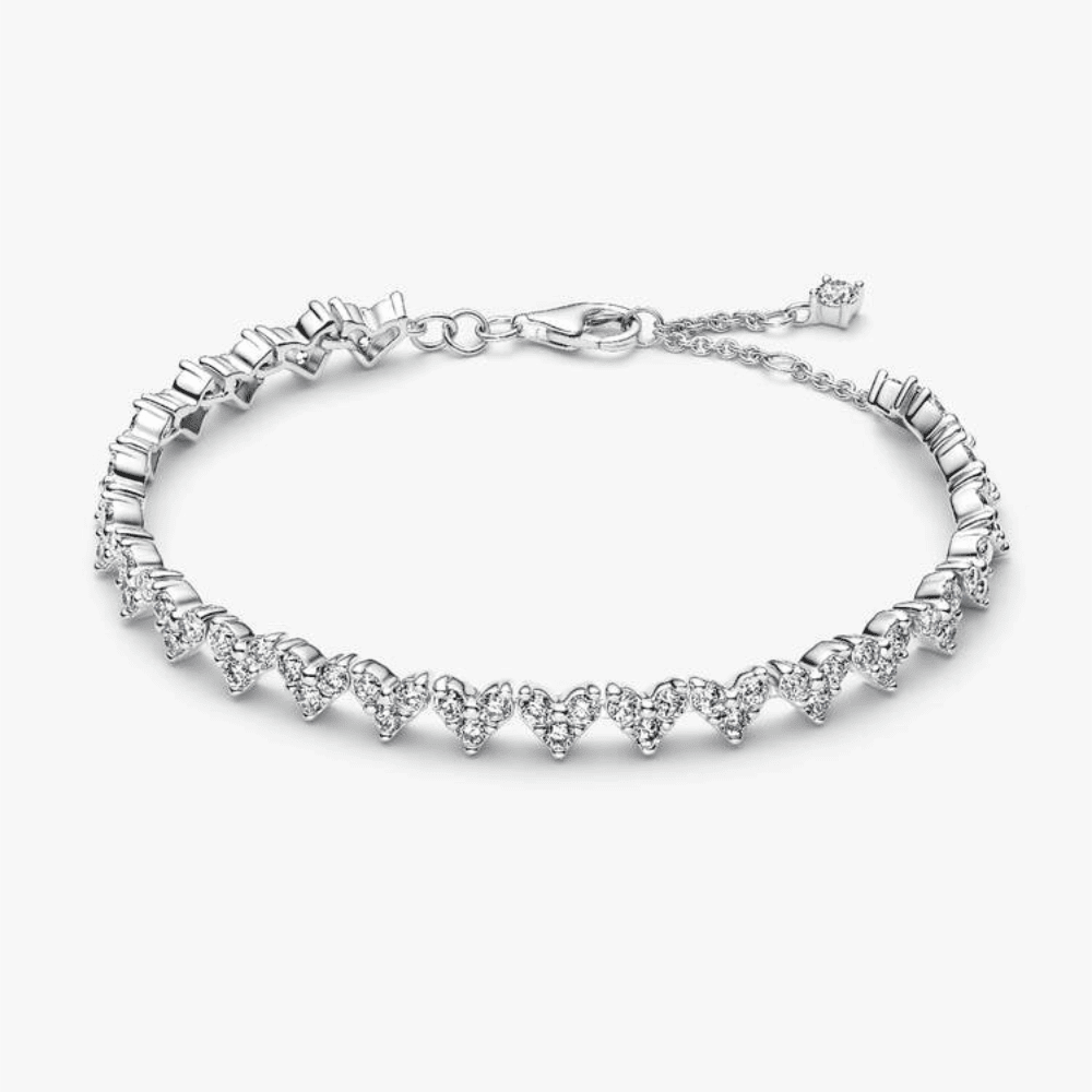 Bracciale Cuori con Tre Pietre