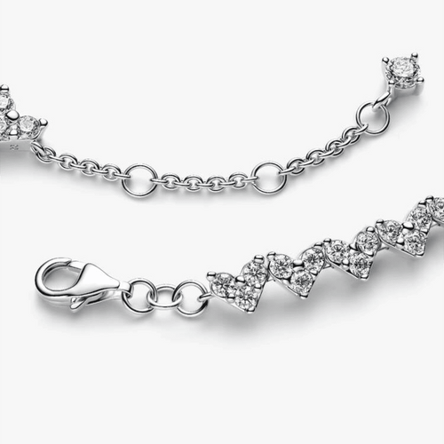 Bracciale Cuori con Tre Pietre