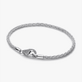 Bracciale Maglia Coda di Volpe con Chiusura Pavé