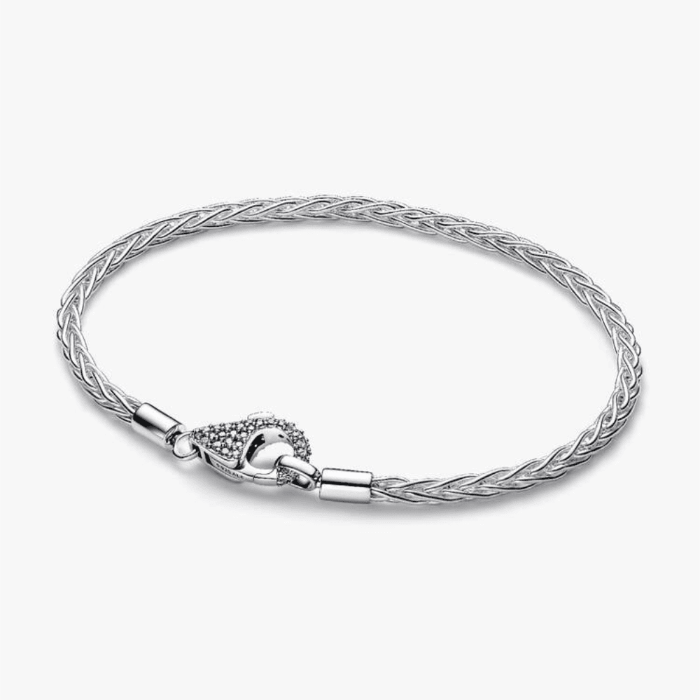 Bracciale Maglia Coda di Volpe con Chiusura Pavé