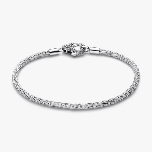 Bracciale Maglia Coda di Volpe con Chiusura Pavé