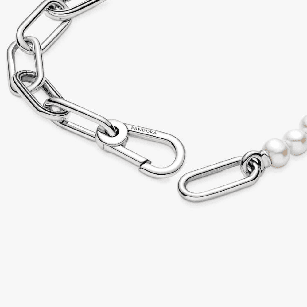 Bracciale Maglia Link con Perle d'Acqua Dolce Coltivate Pandora ME