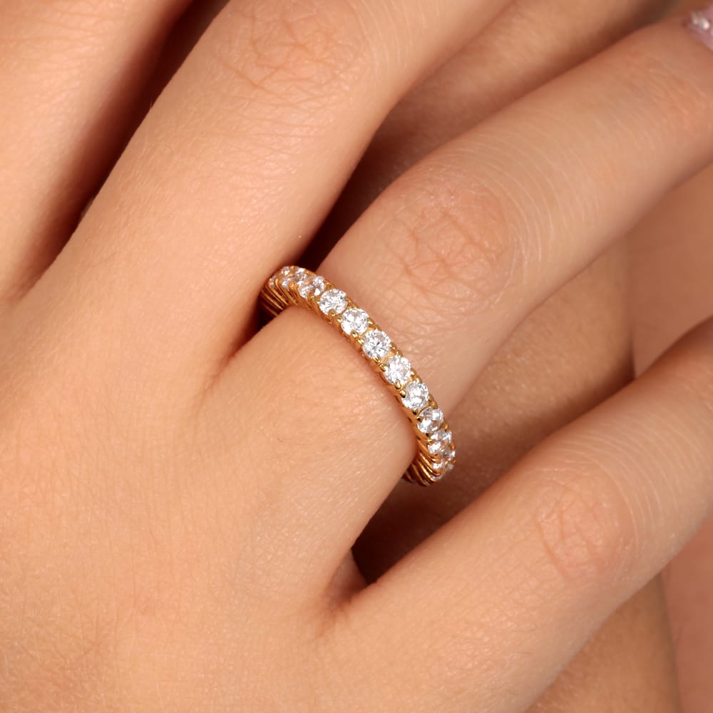 Anello Scintille in Argento Dorato – Morellato SAQF17 indossato