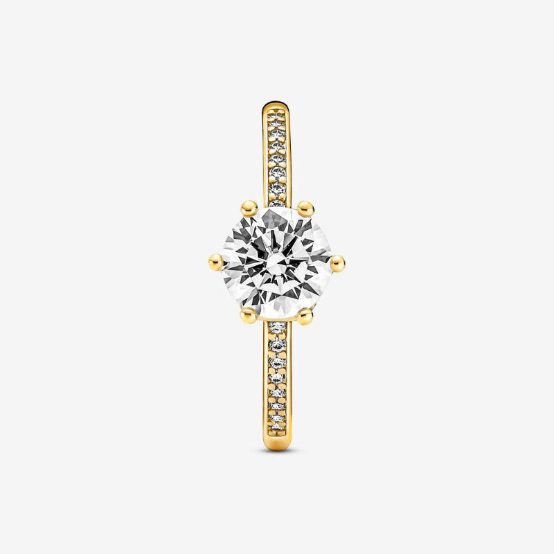 Pandora | Anello Corona Scintillante Dorato