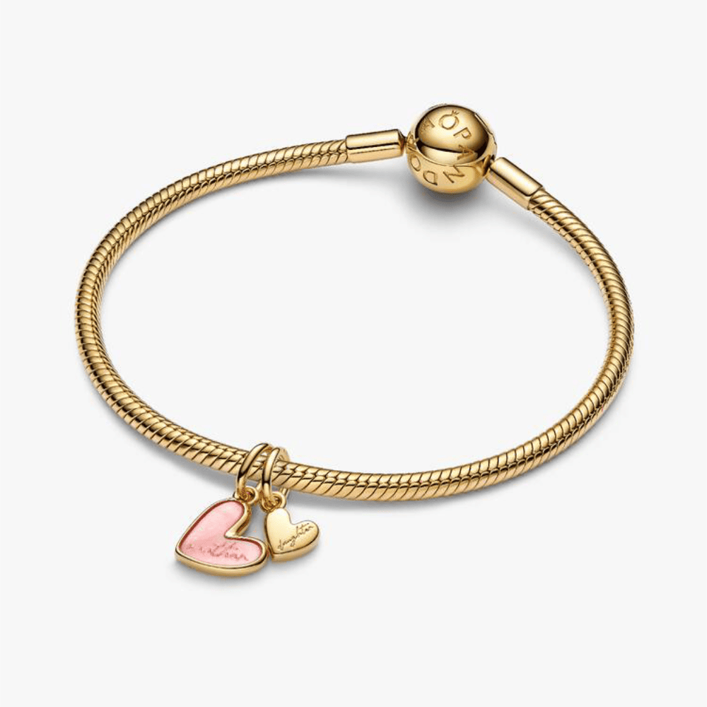 Charm Pendente Unione di Cuori Mamma e Figlia divisibile