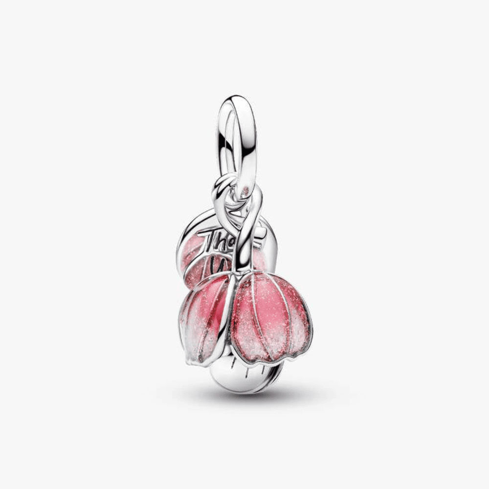 Charm Pendente Fiore "Thank you"