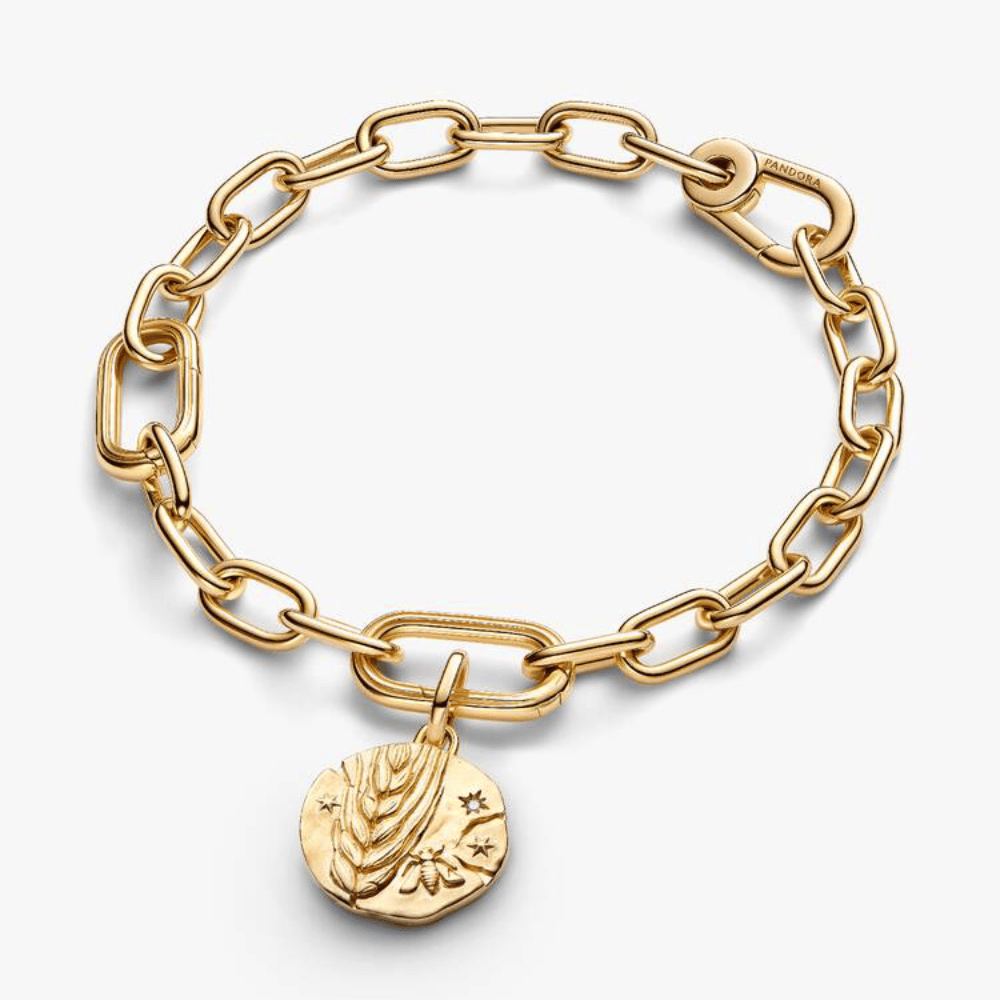 Charm Medallion Spiga di Grano "Virtus Vera Prosperitas"