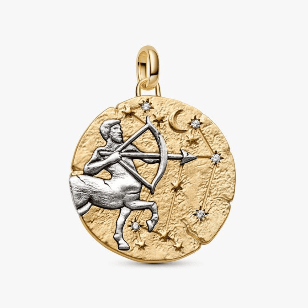 Charm Medallion XL Sagittario “Vivere Est Audere”