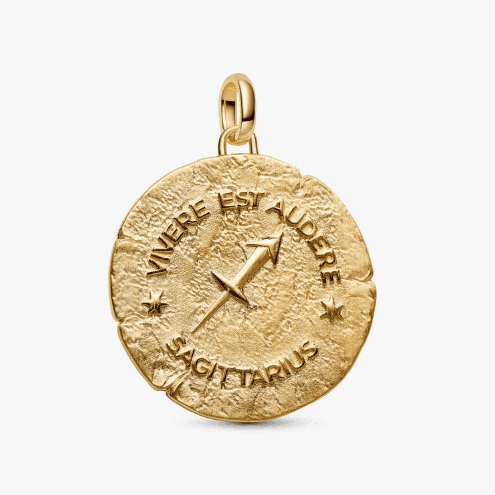 Charm Medallion XL Sagittario “Vivere Est Audere”