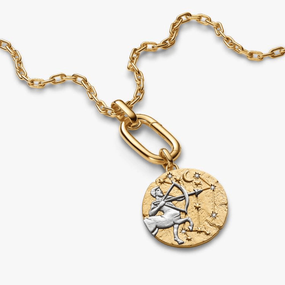 Charm Medallion XL Sagittario “Vivere Est Audere”