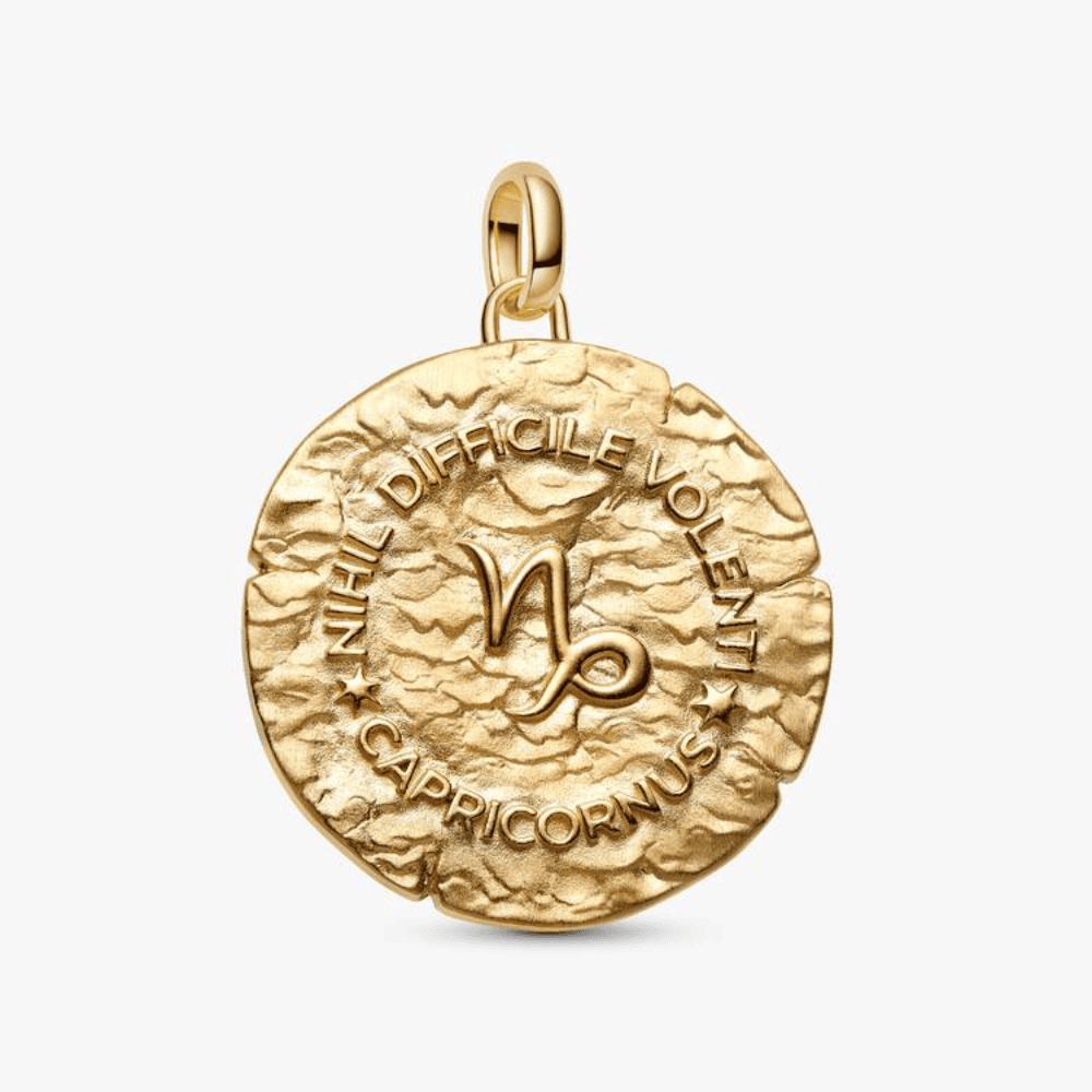 Charm Medallion XL Capricorno "Nihil Difficile Volenti"