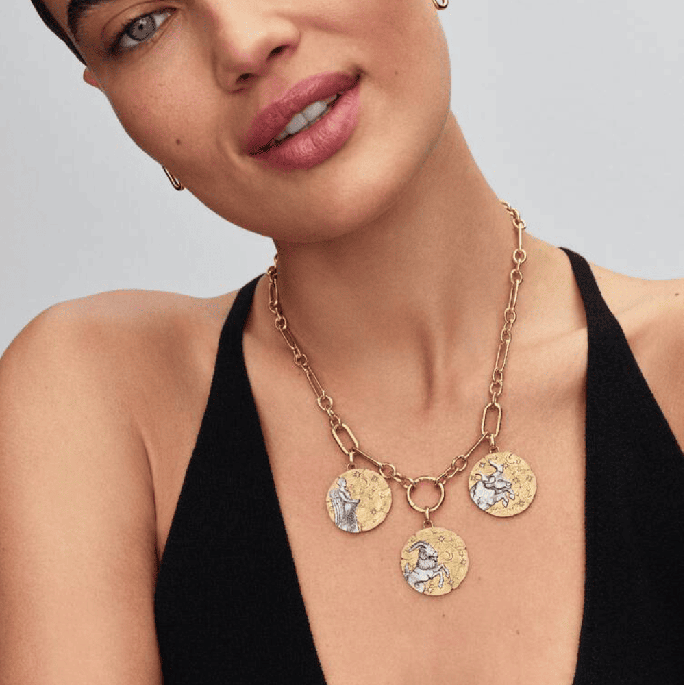 Charm Medallion XL Capricorno "Nihil Difficile Volenti"