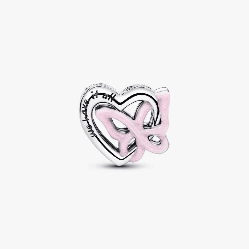 Charm Openwork Cuore e Farfalla