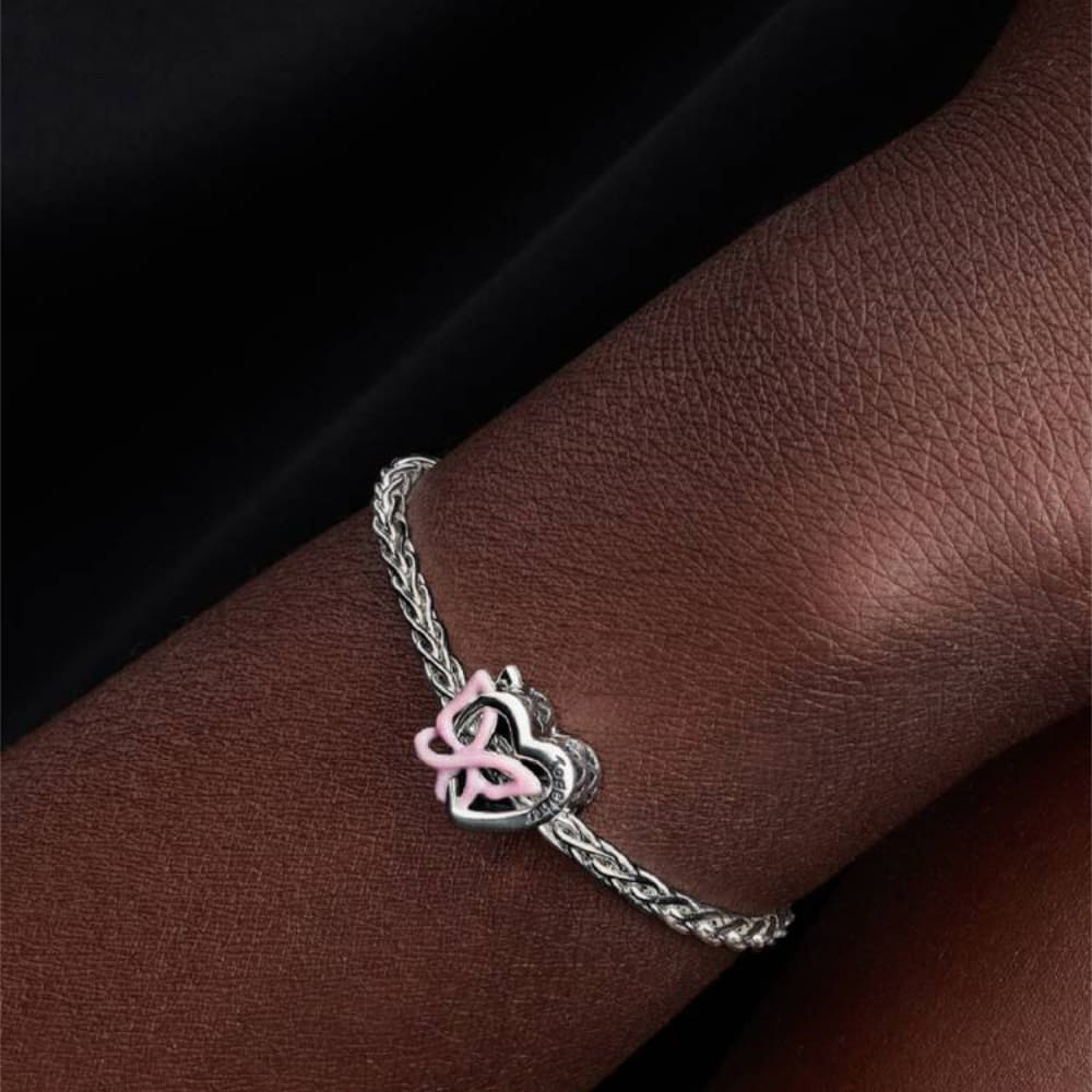 Charm Openwork Cuore e Farfalla
