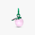 Charm Pendente Mela Rosa Vetro di Murano