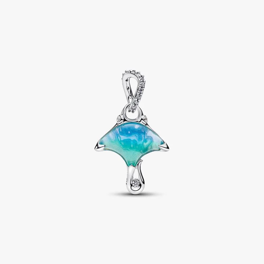 Charm Pendente Manta Vetro di Murano