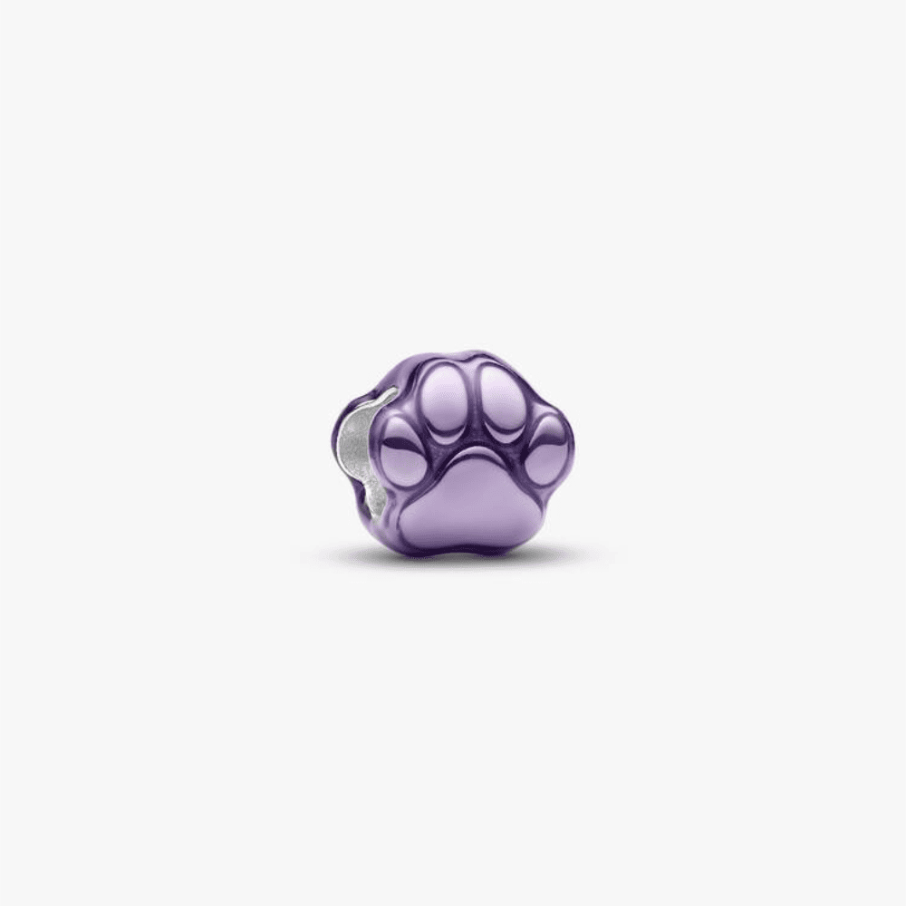 Mini Charm Zampa effetto metallico viola