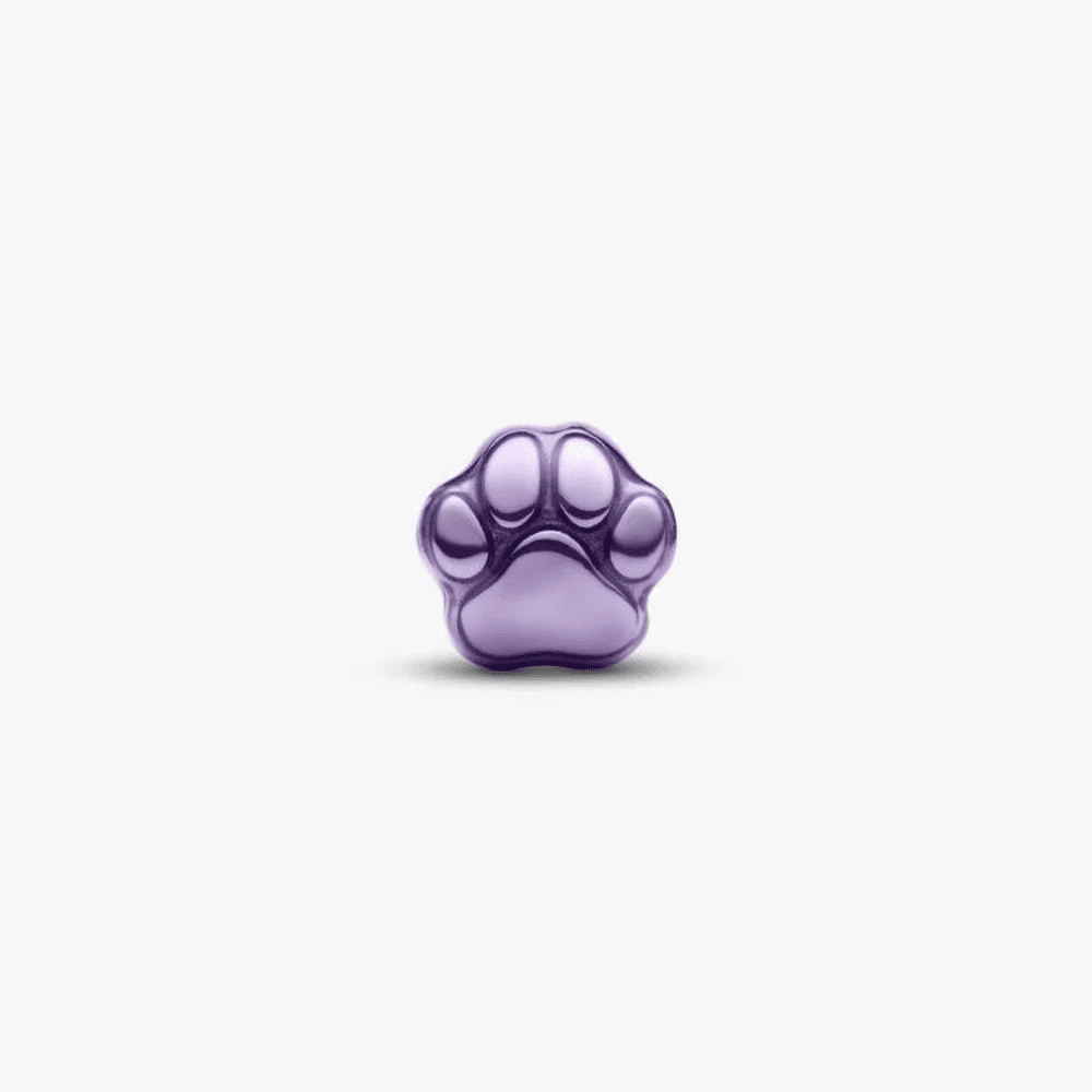 Mini Charm Zampa effetto metallico viola