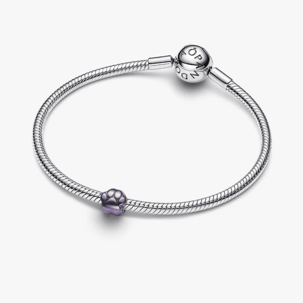 Mini Charm Zampa effetto metallico viola