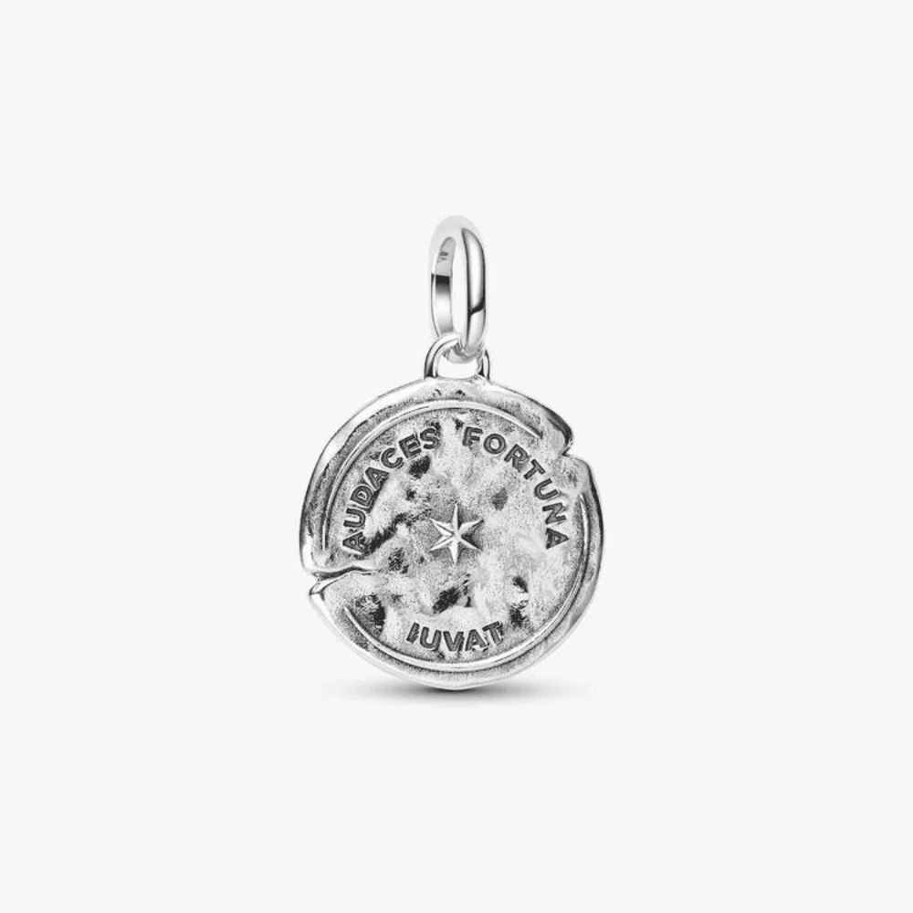 Charm Medallion Delfino "Audaces Fortuna Iuvat"
