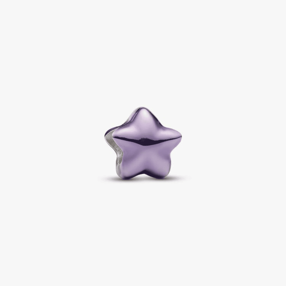 Mini Charm Stella effetto metallico viola
