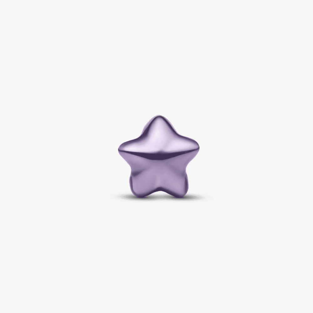 Mini Charm Stella effetto metallico viola