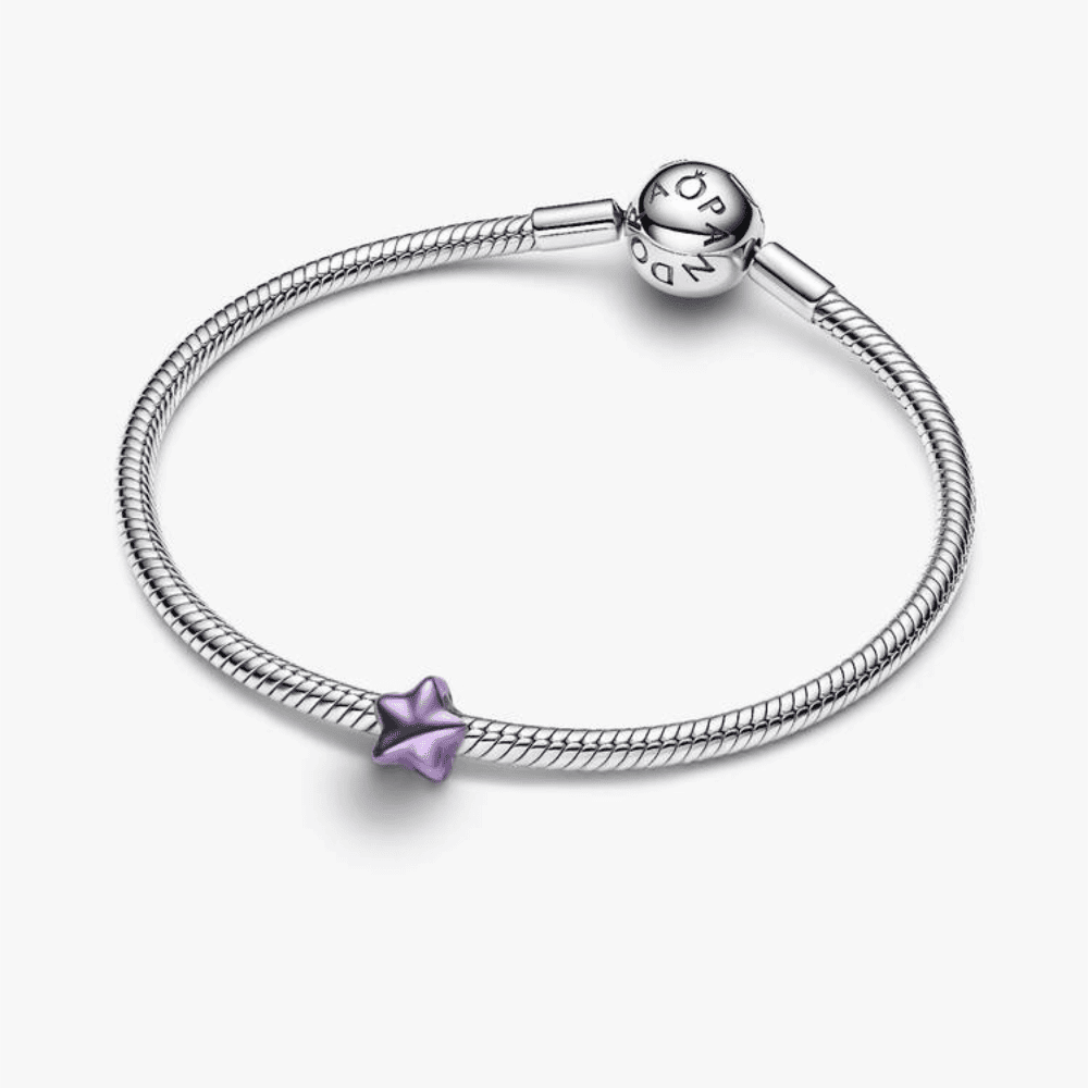 Mini Charm Stella effetto metallico viola