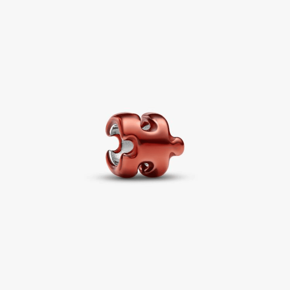 Mini Charm Puzzle effetto metallico arancione