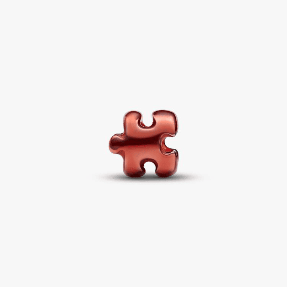 Mini Charm Puzzle effetto metallico arancione