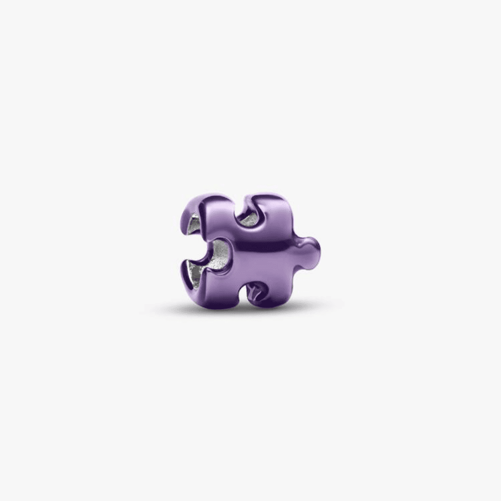 Mini Charm Puzzle effetto metallico viola