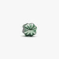 Mini Charm Quadrifoglio effetto metallico verde