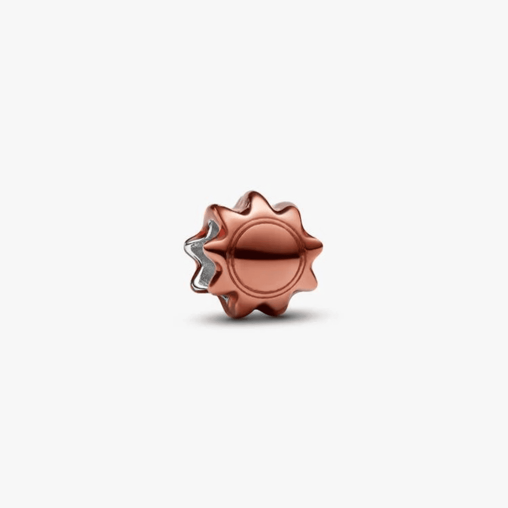 Mini Charm Sole effetto metallico arancione