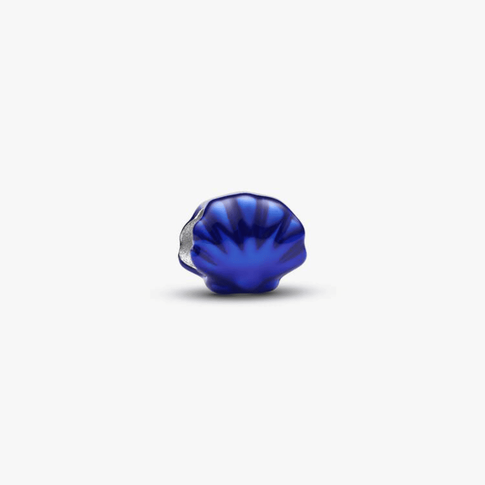 Mini Charm Conchiglia effetto metallico blu