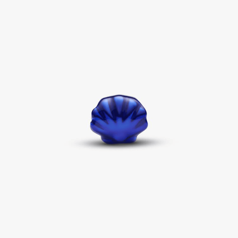 Mini Charm Conchiglia effetto metallico blu