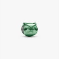 Mini Charm Gufo effetto metallico verde