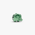 Mini Charm Elefante effetto metallico verde