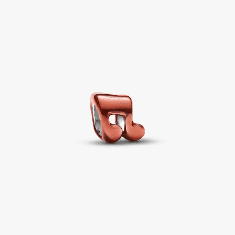 Mini Charm Nota Musicale effetto metallico arancione