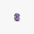 Mini Charm Infinito effetto metallico viola