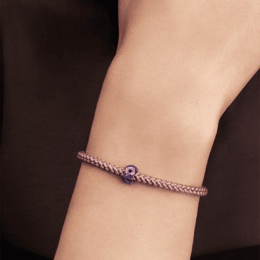 Mini Charm Infinito effetto metallico viola