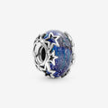Charm Vetro di Murano Blu con Stelle