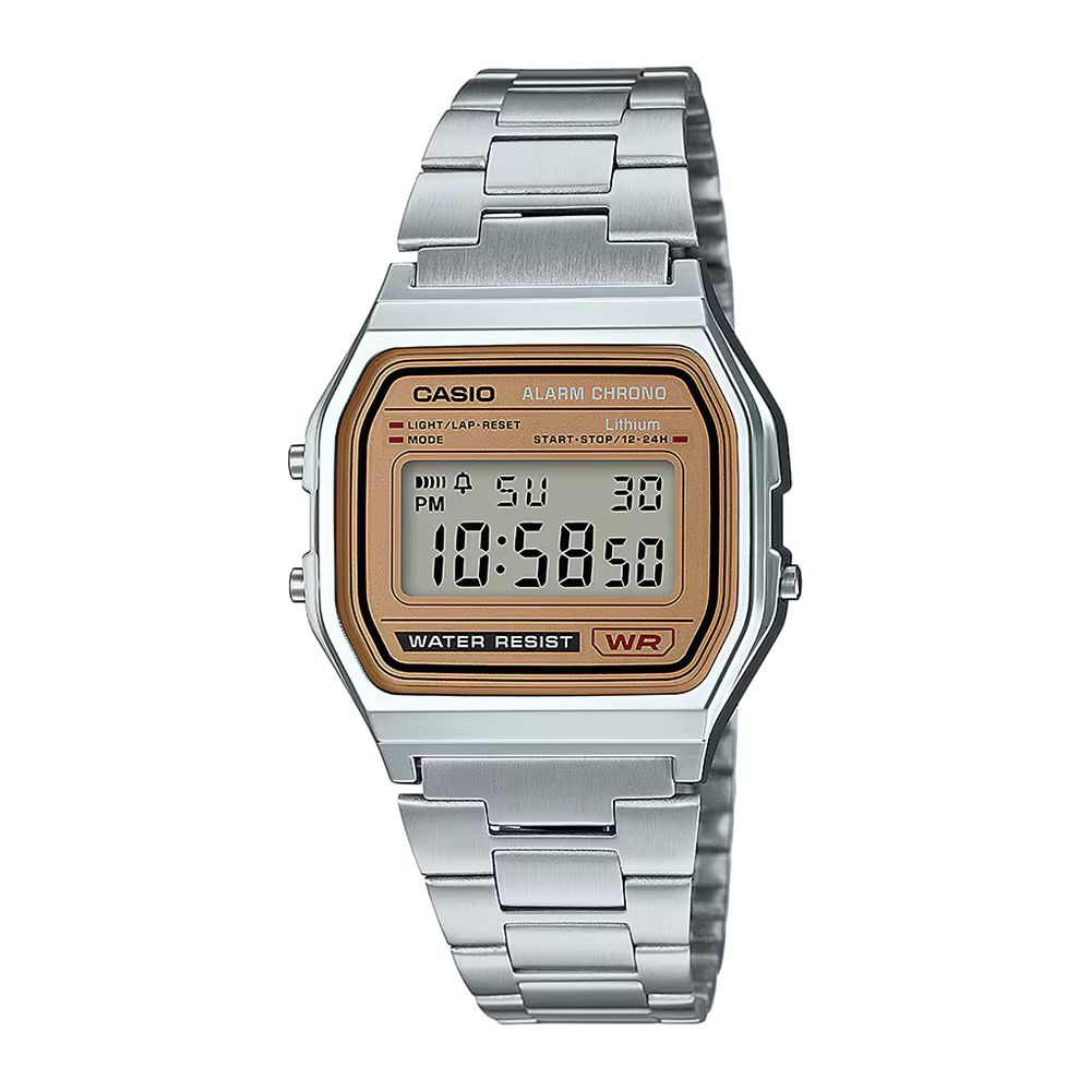 Orologio Casio Iconic Collection Argento e Bronzo A158WEA-9EF