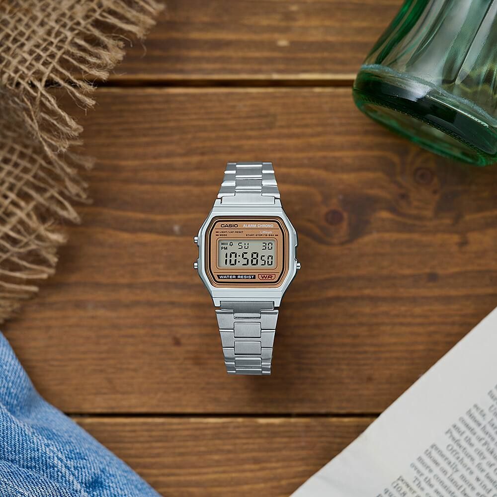 Orologio Casio Iconic Collection Argento e Bronzo A158WEA-9EF - foto 2