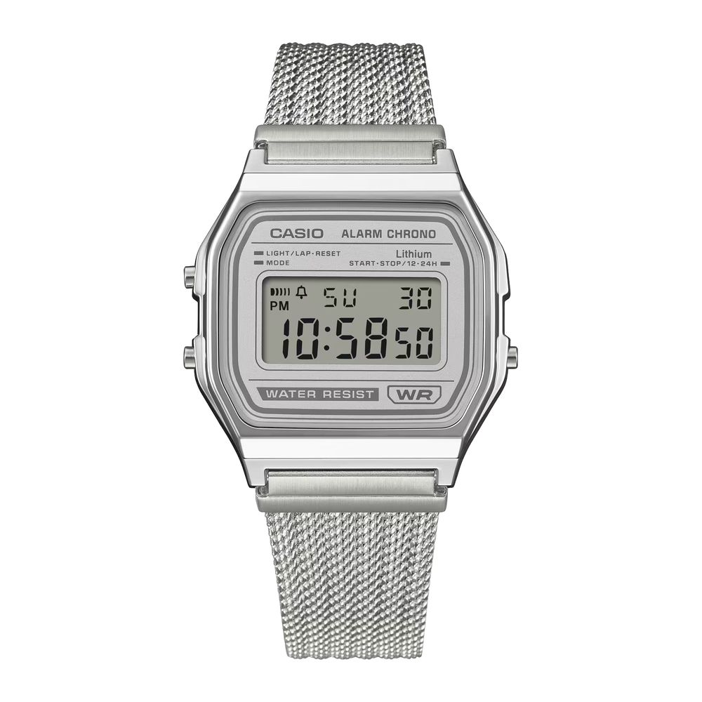 Orologio Casio Iconic Collection Argento A158WEM-7 - foto 4