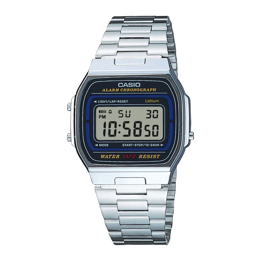 Orologio Casio Iconic Collection Argento e Nero A164WA-1VES
