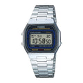 Orologio Casio Iconic Collection Argento e Nero A164WA-1VES